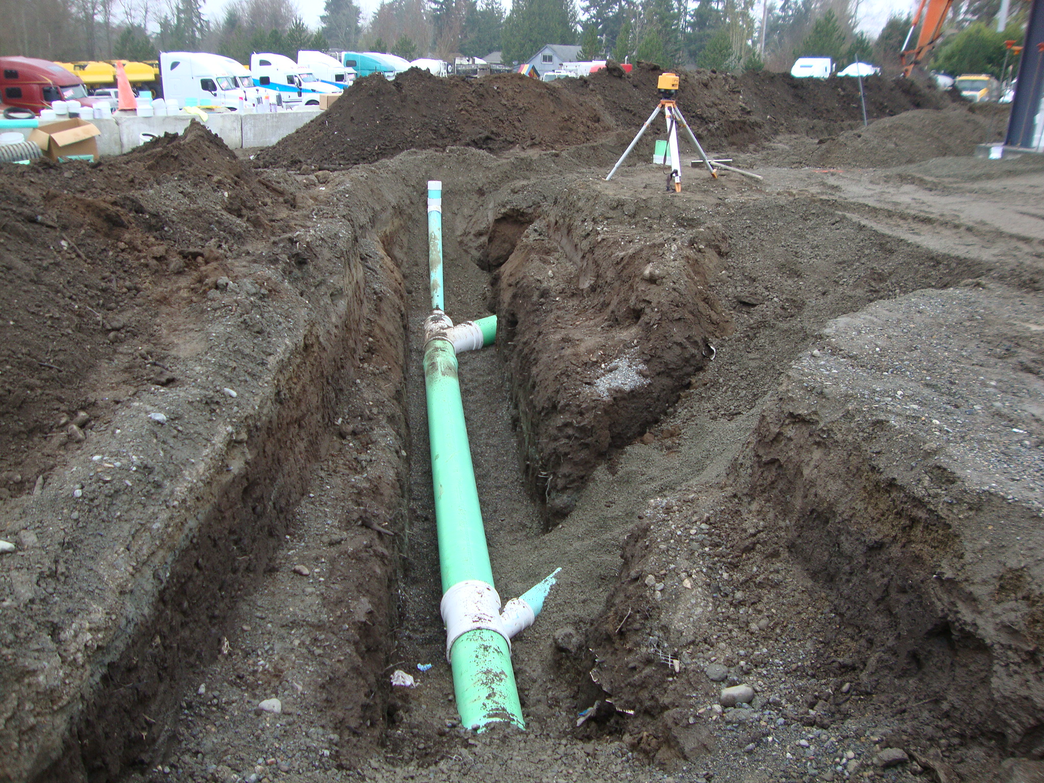 footing and downspout digging